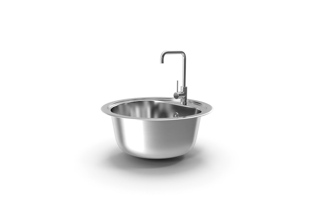 Round Single Kitchen Sink with Tap