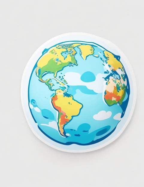 A round sticker of earth