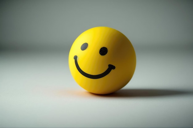 Round Stress Ball With Smiley Face Generative AI