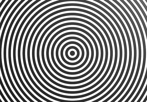 round stripes abstract background black and white lines