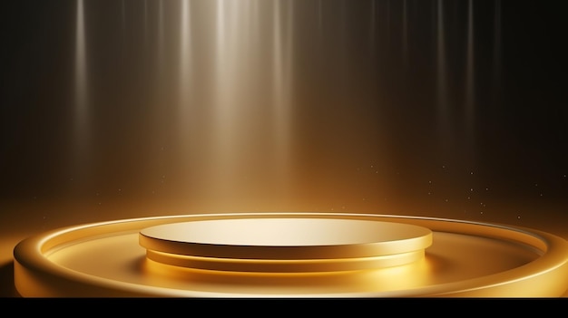 A round table with a gold rim and a gold rim.