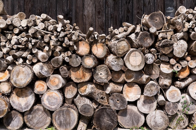 Round timber texture