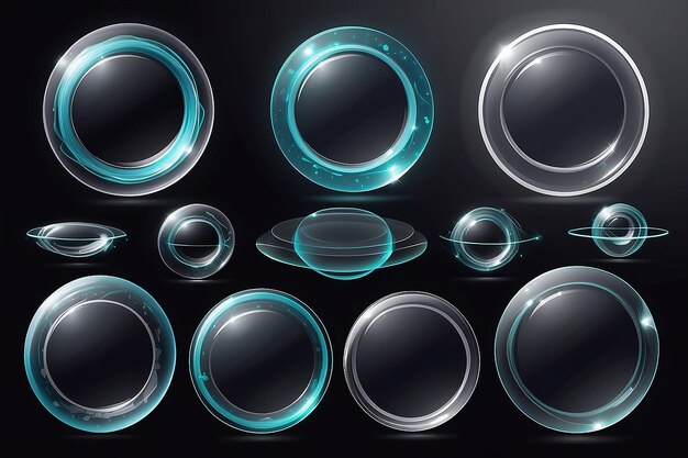 Round transparent shapes stock illustration