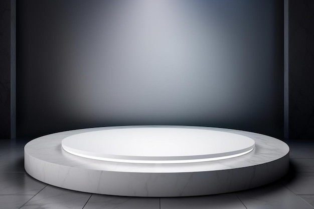 a round white bathtub sits on a tile floor.