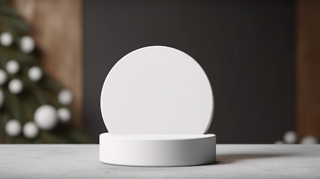 A round white object with a white circle on the top.