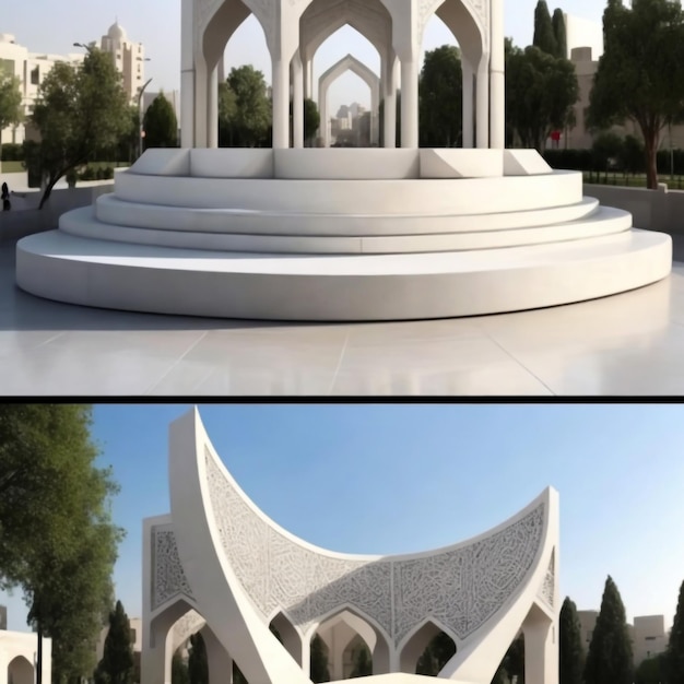 Photo roundabout in tabuk saudi arabia