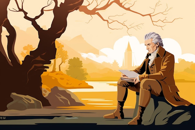 Rousseau in Gedachte De filosofische pauze van een natuuronderzoeker