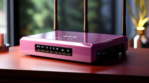 Router on light pink