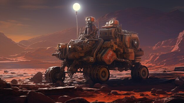 Photo a rover searching for signs of life