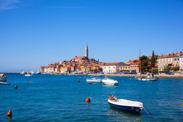 Istria, 크로아티아의 Rovinj 작은 도시