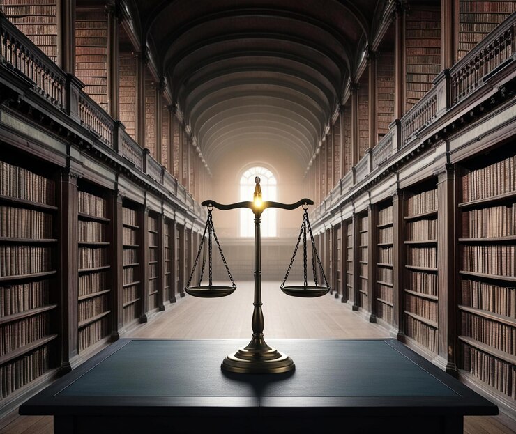 a row of books with the words quot justice quot on the top