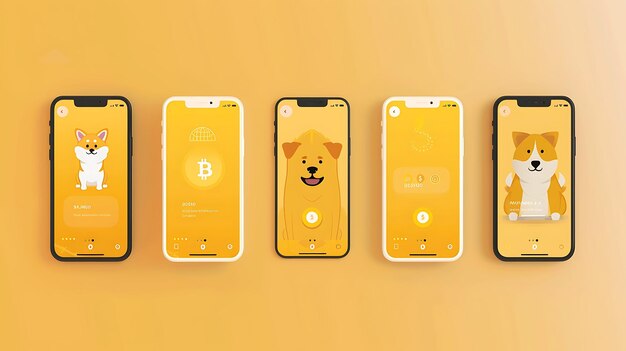 a row of cell phones with a bear face on the back and the word quot b quot on the back
