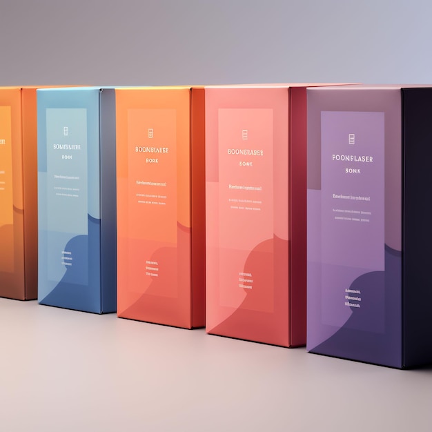 a row of colorful boxes with the word " lg " on them.