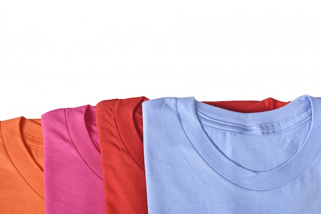 Row of colorful shirts 