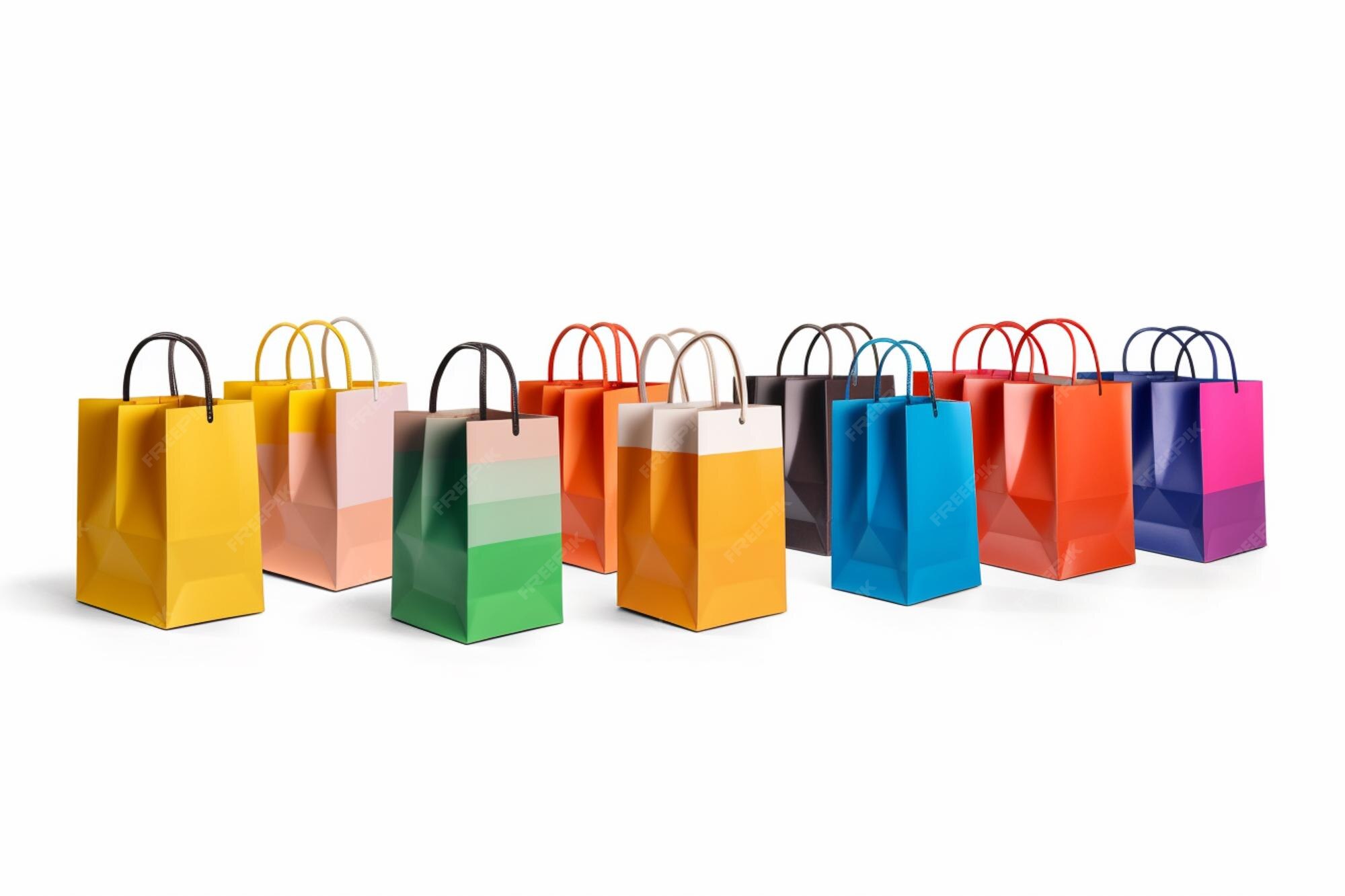 Premium AI Image A Row Of Colorful Shopping Bags With The Word shopping-mall-clipart-free-download