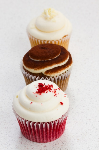 Row of cupcakes