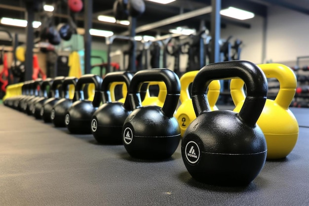 Photo a row of dumbbells with the word no on them