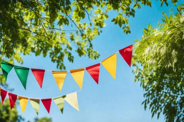 a row of flags with the words flags on them