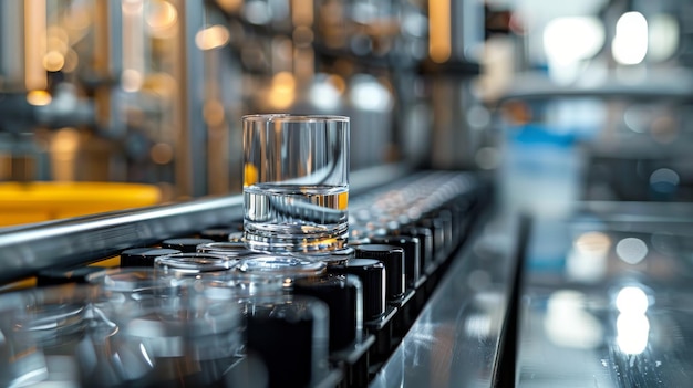 Photo row of glasses on counter