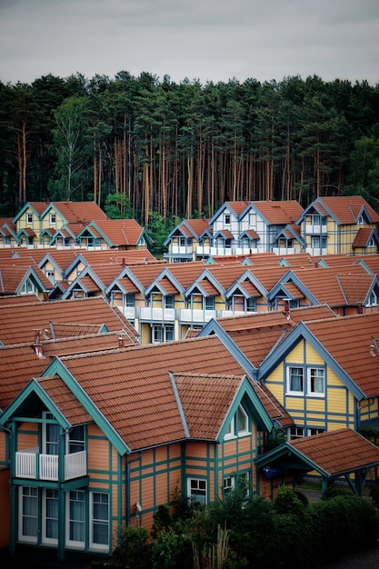 Row houses in village