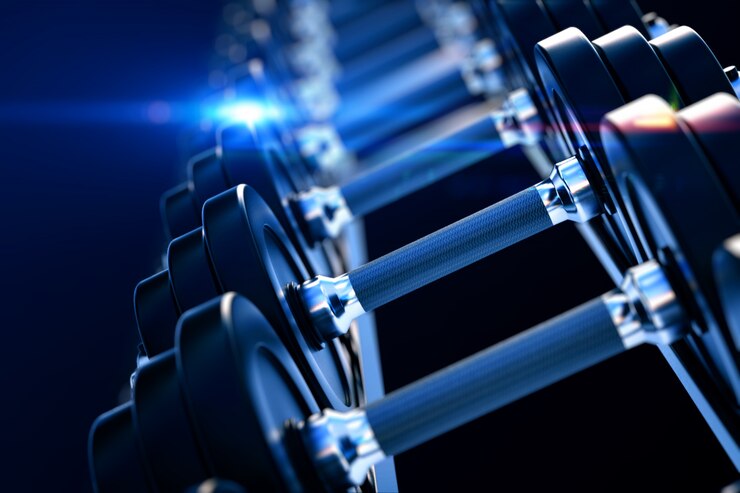 금속 dumbells의 행