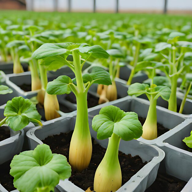 a row of plants with one that says quot plant quot