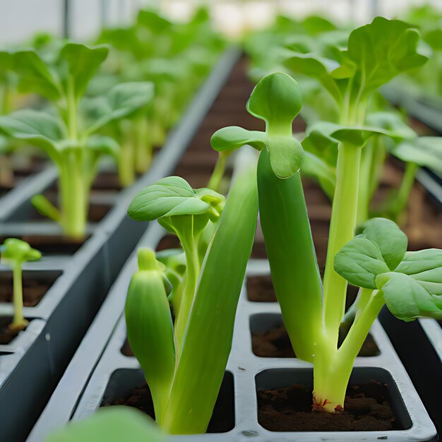 a row of plants with the words  sprouts  on them