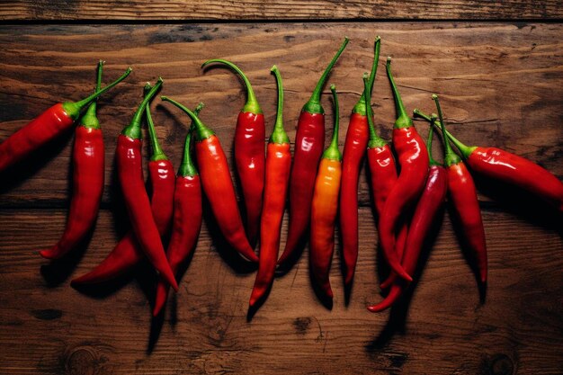 a row of red peppers with the letters e on them