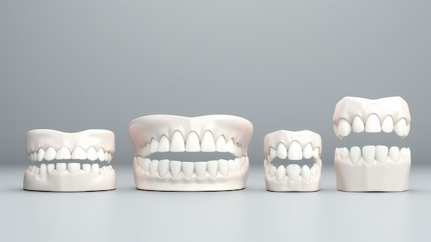 A row of straight white teeth