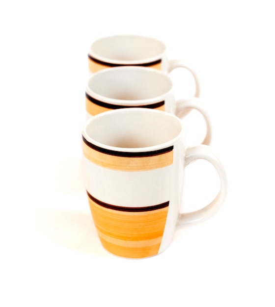 Row of three mugs