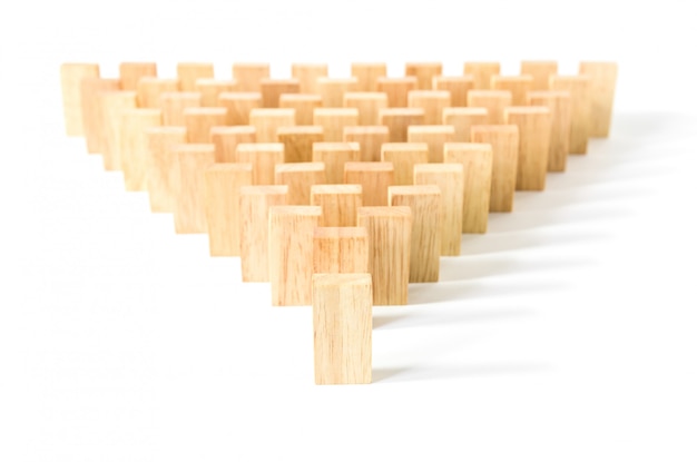 Row wooden domino