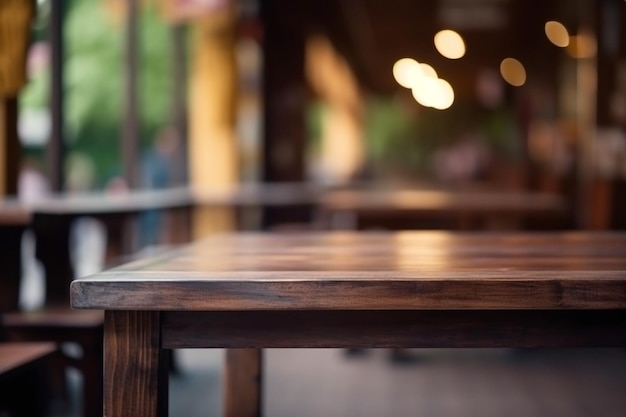 A row of wooden tables with the word table on it