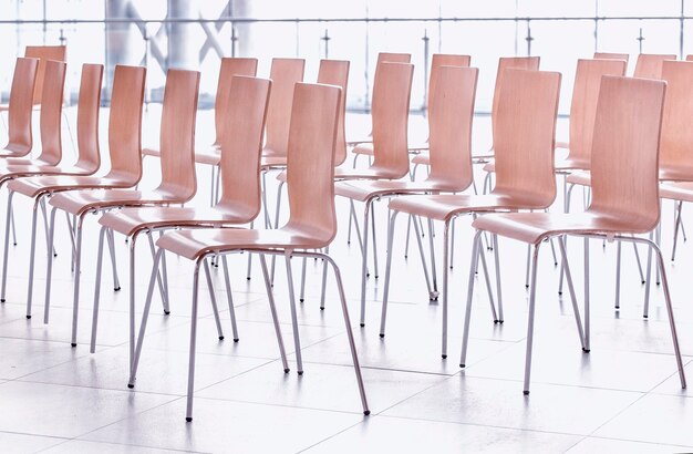 Photo rows of chairs - meeting wall