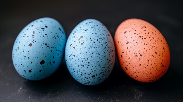 Ряды красочных пасхальных яиц, выстроенных в ряд