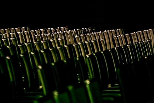 Rows of empty chairs in large Conference hall for Corporate Convention or Lecture