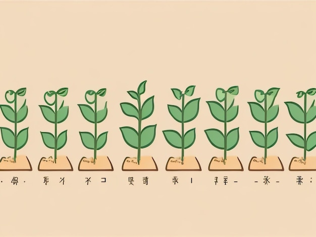 사진 콩 식물 필드 터 일러스트레이션에서 콩 씨의 줄