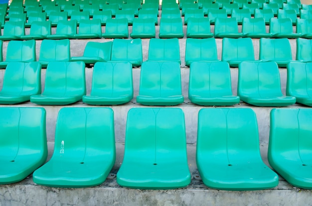 Rows of sport stadium seats