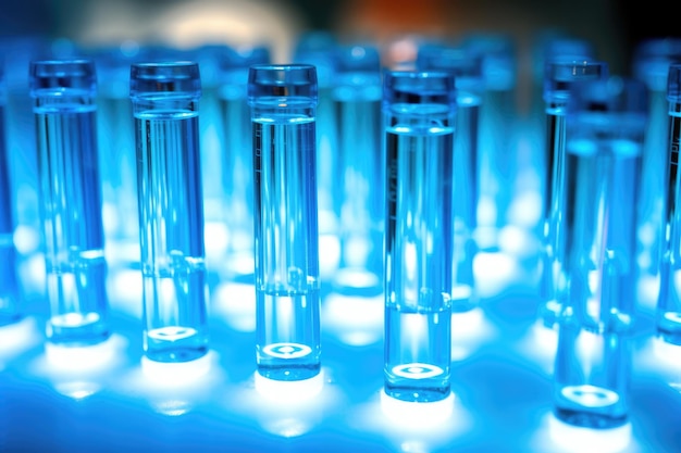 Rows Of Test Tubes Symbolizing Scientific And Medical Experimentation