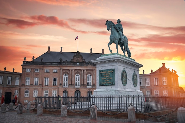 Royal Amalienborg Palace in Copenhagen