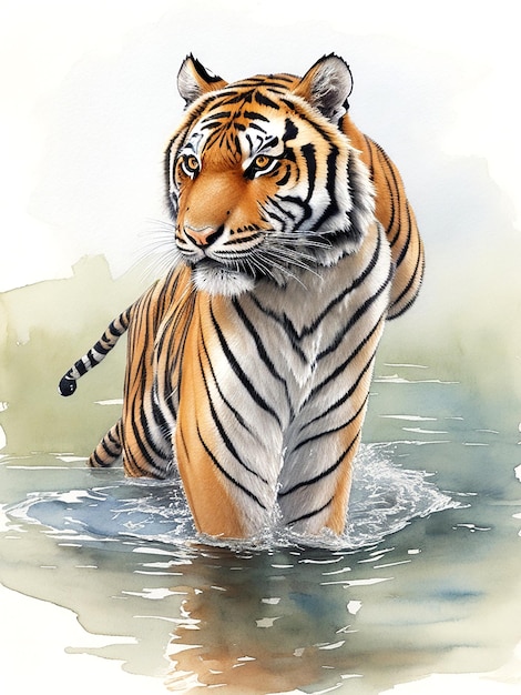 Royal Bangle Tiger water color