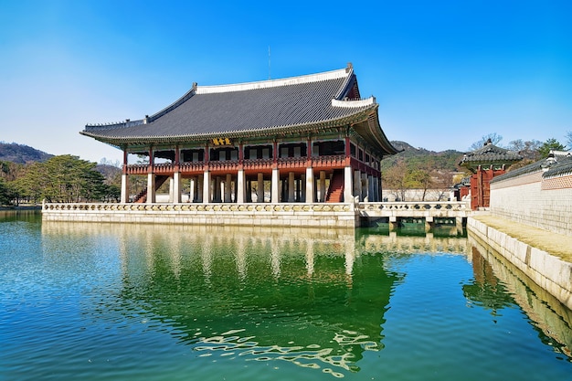 Royal Banquet Hall at Gyeongbokgung Palace in Seoul, South Korea