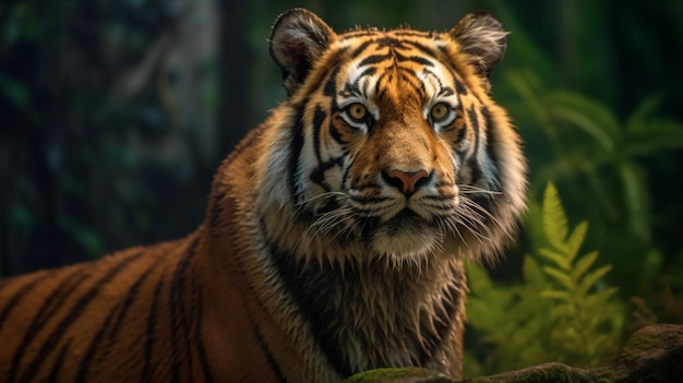 Royal Bengal tiger lives in a jungle Ai Generative