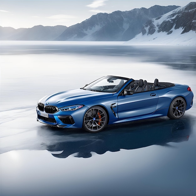 королевский синий bmw m8 2022 кабриолет паук гибридный автомобиль