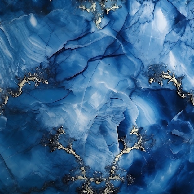 Photo royal blue marble victorian texture