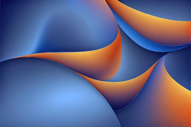 Royal Blue and Peach Abstract Wallpaper generative ai