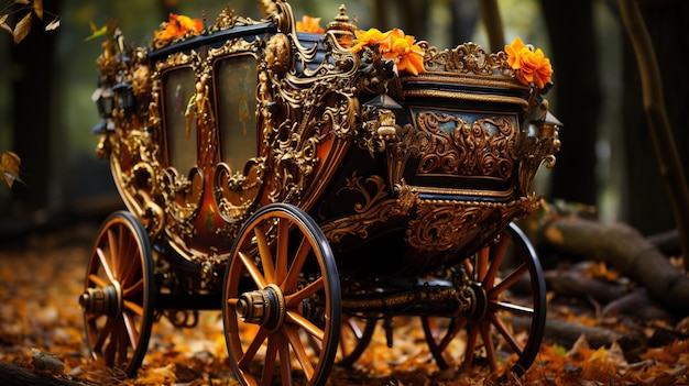 Photo royal carriage wedding carriage carriage stage coach coach man