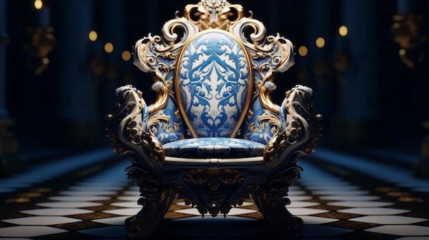 royal chair HD 8K wallpaper Stock Photographic Image