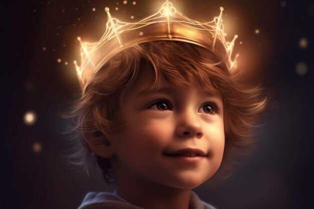 Королевский детский портрет принца сахара Generate Ai