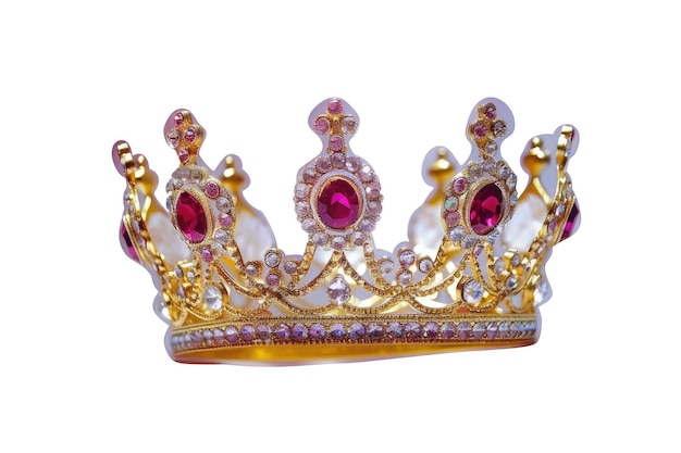 Photo royal crown cutout display isolated on white background