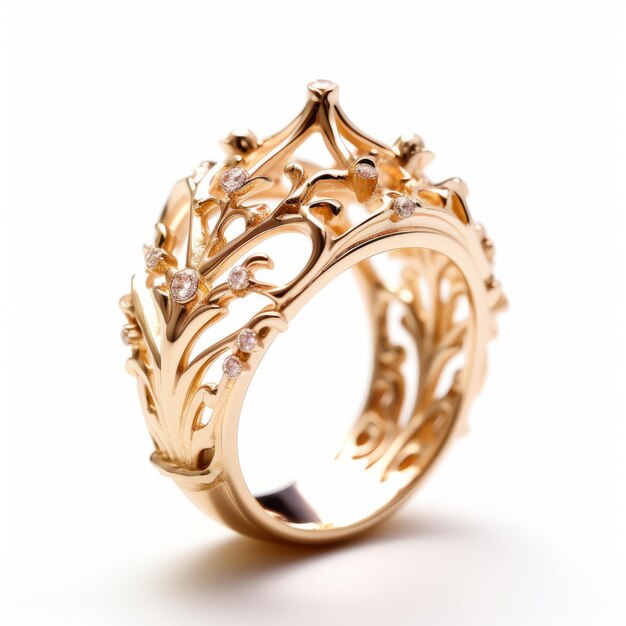 Royal Crown Ring With Diamonds Jane Carlo Krizek Design